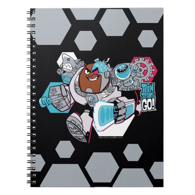 Cuaderno ¡Teen Titans Go! | Gráfico del arsenal de Cyborg (Frente)