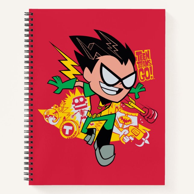 Cuaderno ¡Teen Titans Go! | Gráfico del arsenal de Robin (Anverso)