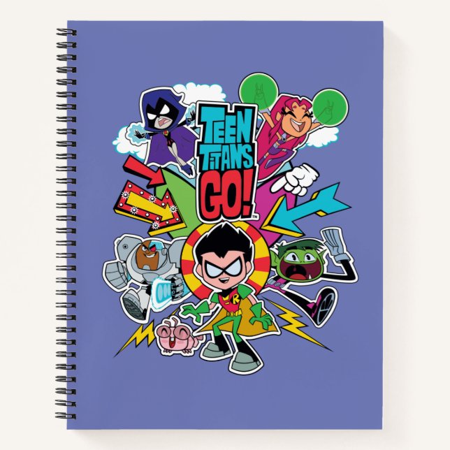 Cuaderno ¡Teen Titans Go! | Gráfico del Equipo Flecha (Anverso)
