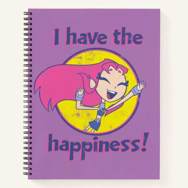Cuaderno ¡Teen Titans Go! | Starfire "Tengo la felicidad" (Anverso)