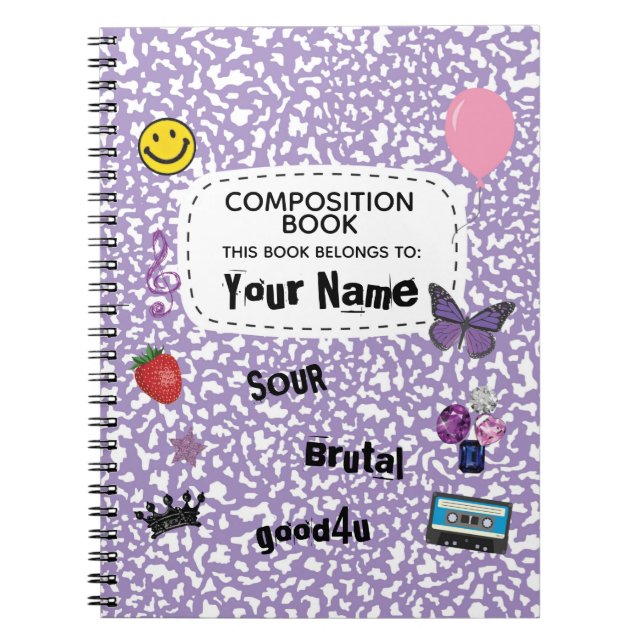 Cuaderno Teenage Dream Composition Spiral Notebook (purple) (Frente)