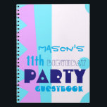 Cuaderno Teeth of the Monster 11th Birthday Party Guestbook<br><div class="desc">Resumen Monstruo de la fiesta de cumpleaños</div>