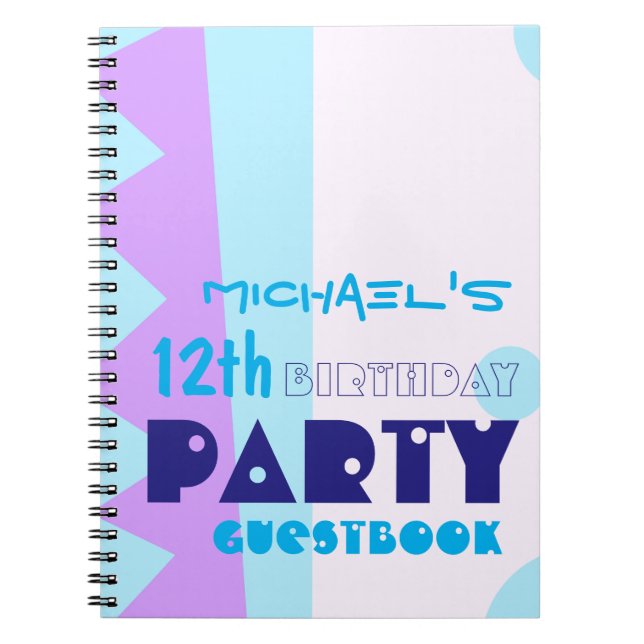 Cuaderno Teeth of the Monster 12th Birthday Party Guestbook (Frente)