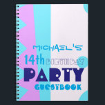 Cuaderno Teeth of the Monster 14th Birthday Party Guestbook<br><div class="desc">Resumen Monstruo de la fiesta de cumpleaños</div>