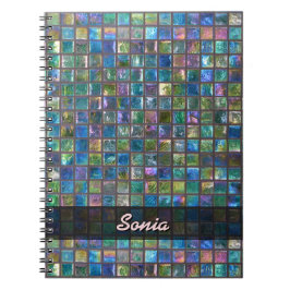 Cuaderno Tejas multicoloras brillantes de cerámica