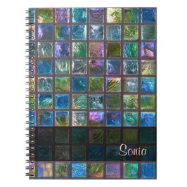 Cuaderno Tejas multicoloras brillantes de cerámica