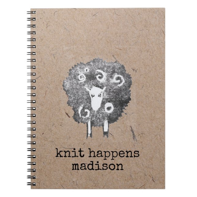 Cuaderno Tejer Personalizado Sucede Tejiendo (Frente)