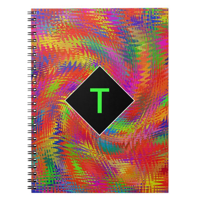 Cuaderno Tejido Bordado con Arcoíris (Frente)