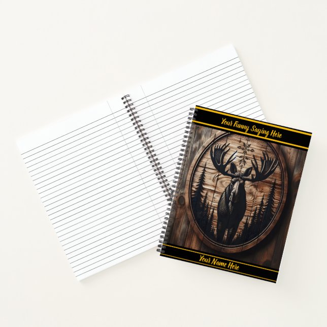 Cuaderno Tejido de alces intrincado en el bosque (Interior)