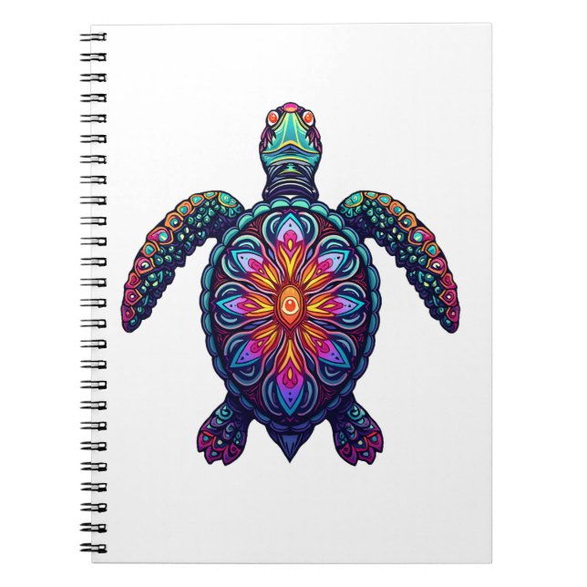 Cuaderno Tejido de animales oceánicos tinte marino tribal a (Frente)