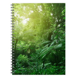 Cuaderno Tejido de árboles iluminados por la luz del día 