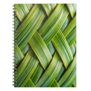 Cuaderno Tejido de bambú fresco verde