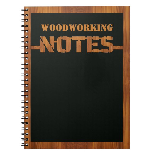 Cuaderno Tejido de corte 3D en negro (Frente)