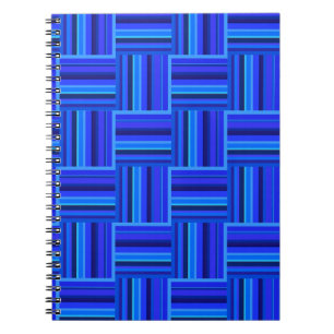 Cuaderno Tejido de rayas azules