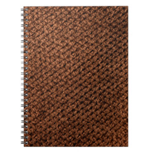 Cuaderno Tejido de tela marrón oscura en bruto, arrugado on