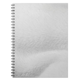 Cuaderno Tejido de textura de algodón blanco