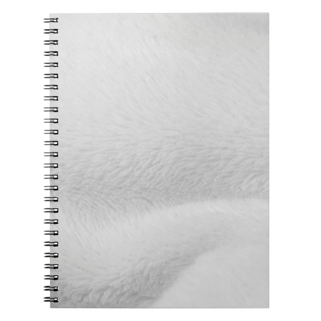 Cuaderno Tejido de textura de algodón blanco (Frente)