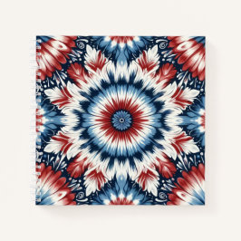 Cuaderno Tejido rojo, blanco y azul