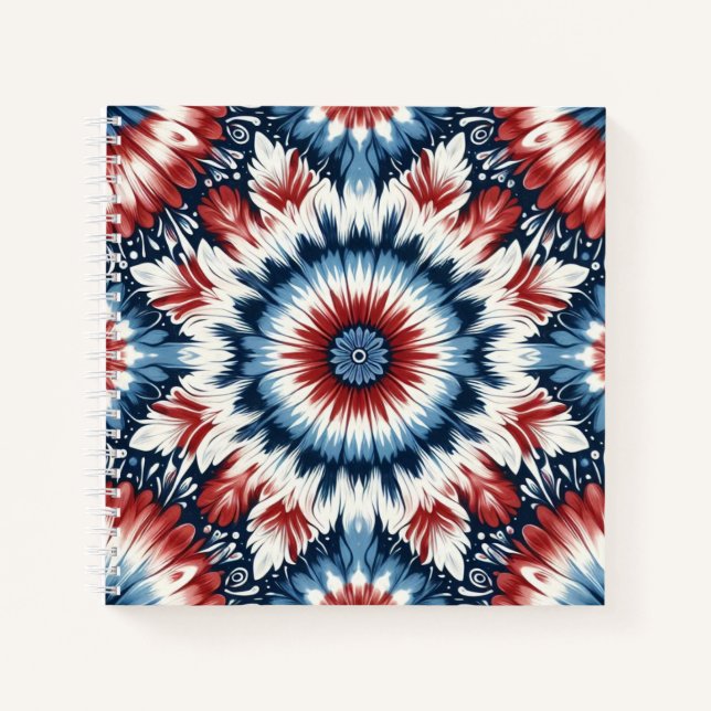 Cuaderno Tejido rojo, blanco y azul (Anverso)