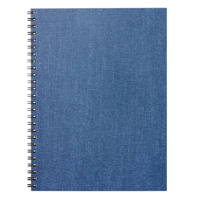 Cuaderno Tejido textil original azul moda jean denim (Frente)