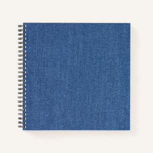 Cuaderno Tejido textil original azul moda jean denim