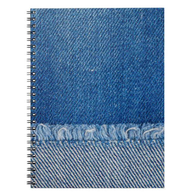 Cuaderno Tejidos Blue Jeans Fondo, textura de denim (Frente)