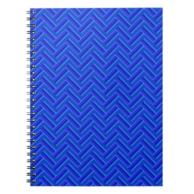Cuaderno Tejidos de doble trama de franjas azules (Frente)