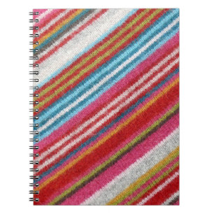 Cuaderno Tejidos de lana rayada: acogedores, elegantes