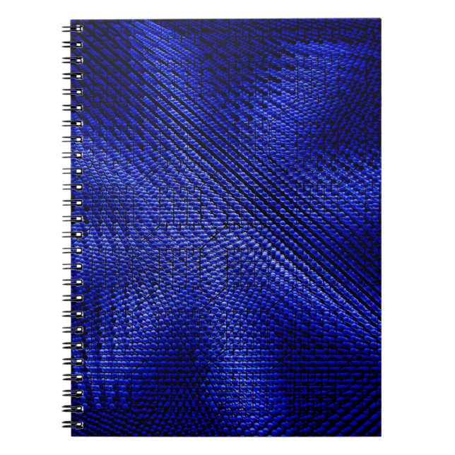 Cuaderno Tejidos de manteca azul y negro (Frente)