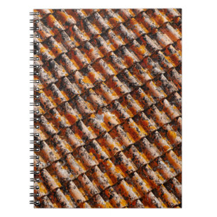 Cuaderno Tejidos de naranja y negro