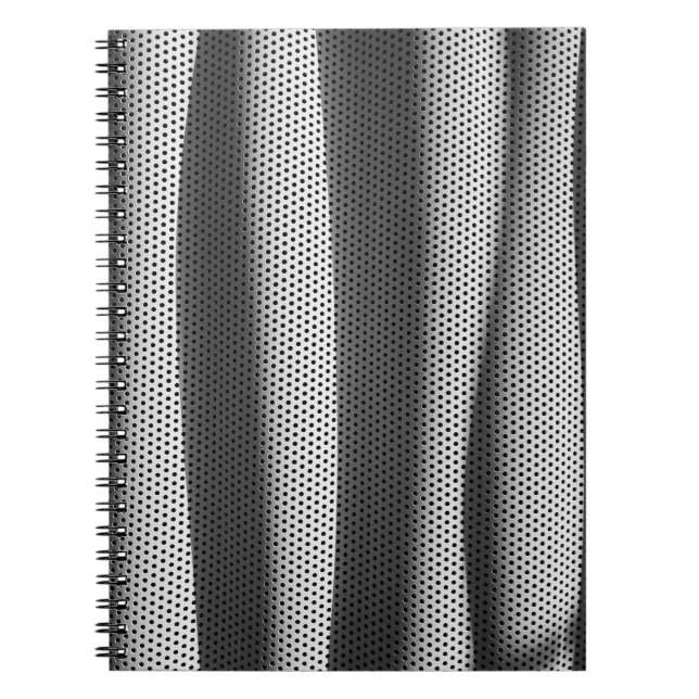 Cuaderno Tejidos de polka blanco y negro (Frente)