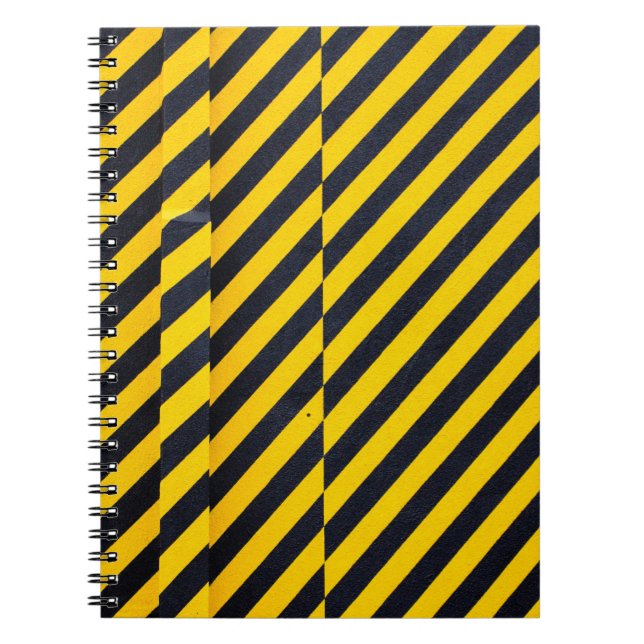Cuaderno Tejidos de rayas amarillas y negras (Frente)