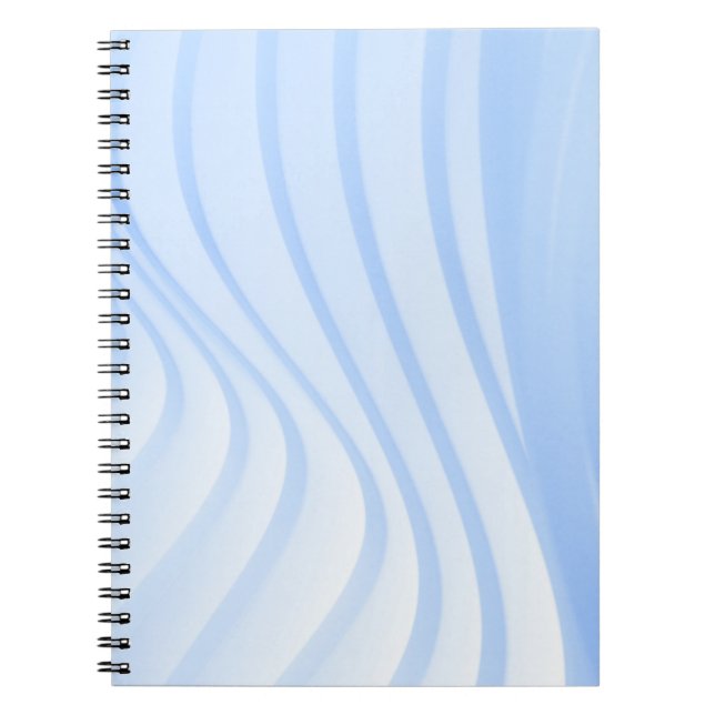 Cuaderno Tejidos de rayas azules y blancas (Frente)