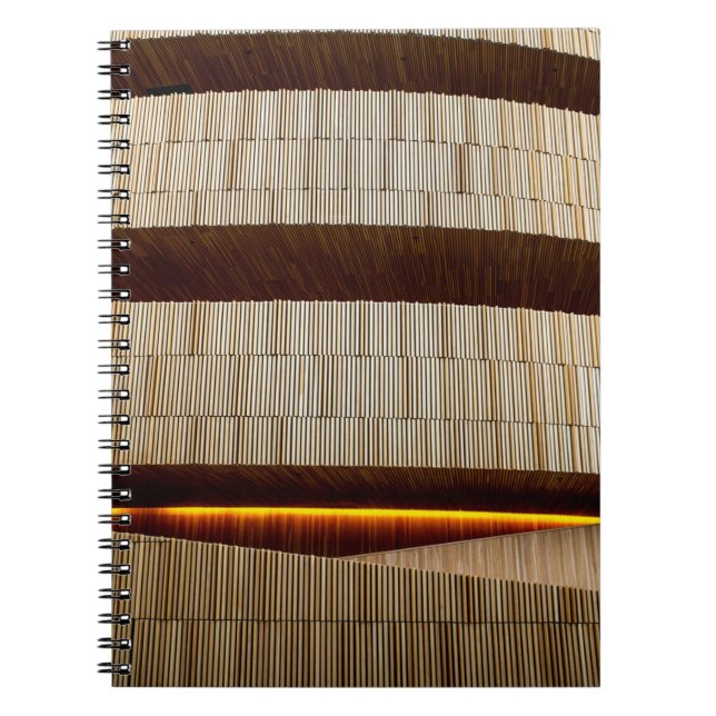 Cuaderno Tejidos de rayas blancas y negras (Frente)