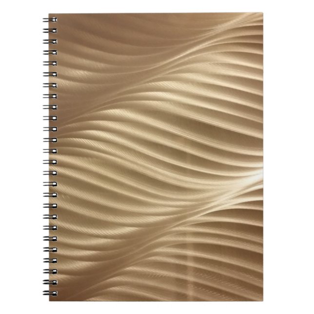 Cuaderno Tejidos de rayas marrones y blancas (Frente)