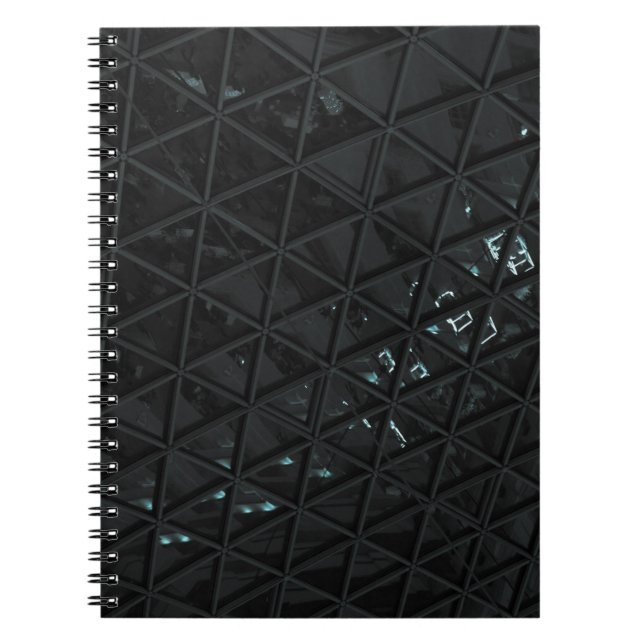 Cuaderno Tejidos florales blancos y negros (Frente)