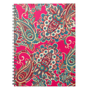 Cuaderno Tejidos florales con adorno de paisajes impecables