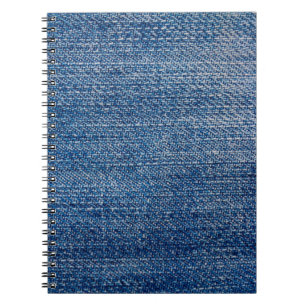 Cuaderno Tejidos jeans estructura de denim azul
