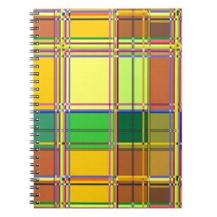 Cuaderno Tela Colorida Caribeña Madras Tartán
