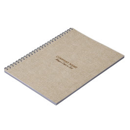 Cuaderno Tela de arpillera de lino natural
