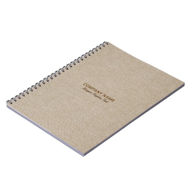 Cuaderno Tela de arpillera de lino natural  (Lado Izquierdo)