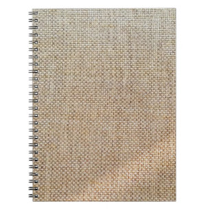 Cuaderno Tela de fondo marrón textil