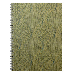 Cuaderno tela de punto verde, tela de punto verde