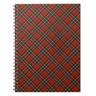 Cuaderno Tela escocesa real roja y azul del escocés de