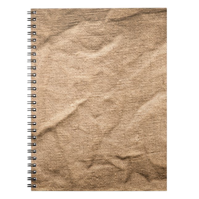 Cuaderno Tela marrón vieja: fondo texturado. (Frente)