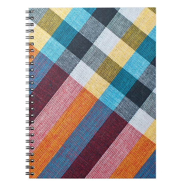 Cuaderno Tela tailandesa: Textura de tela de cierre. (Frente)