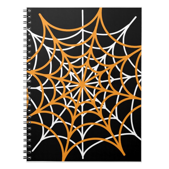 Cuaderno telaraña blanca y naranja (Frente)