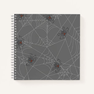 Cuaderno telaraña y calabazas de Halloween