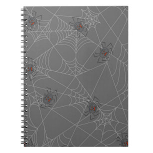Cuaderno telaraña y calabazas de Halloween