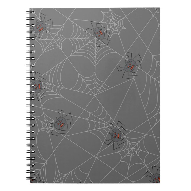 Cuaderno telaraña y calabazas de Halloween (Frente)